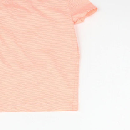 Nutmeg Boys Orange Striped  Basic T-Shirt Size 12-18 Months