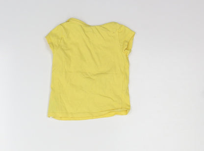 Mothercare Girls Yellow   Basic T-Shirt Size 12-18 Months