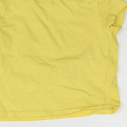 Mothercare Girls Yellow   Basic T-Shirt Size 12-18 Months
