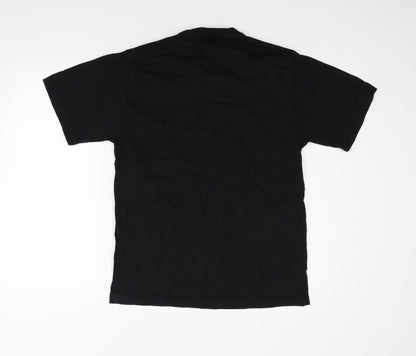 Womens UK Size M Preworn Black Basic T-Shirt