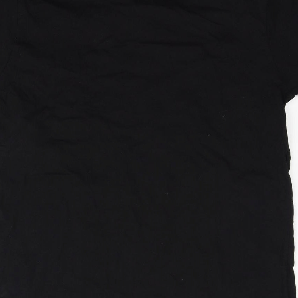 Womens UK Size M Preworn Black Basic T-Shirt