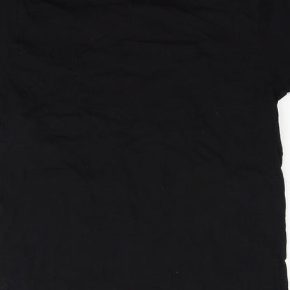 Womens UK Size M Preworn Black Basic T-Shirt