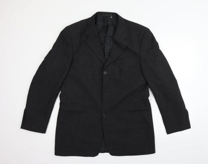 Additional front view of Roman men’s black jacket blazer, size 38