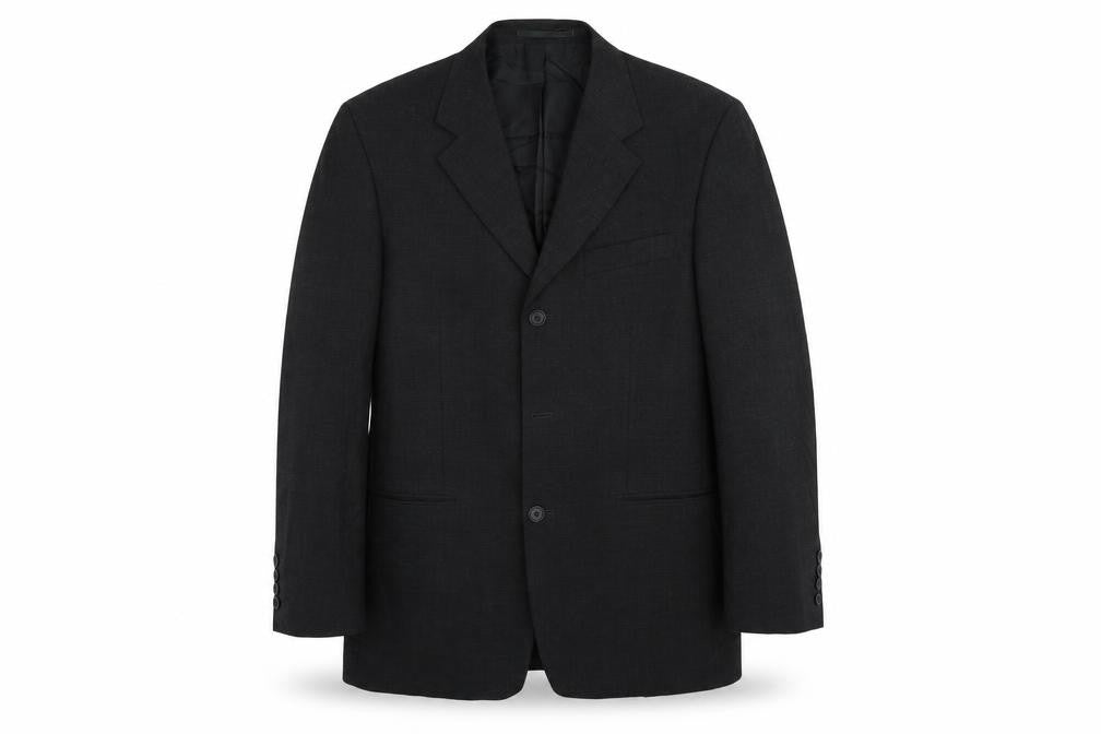 Front view of Roman men’s black jacket blazer, size 38
