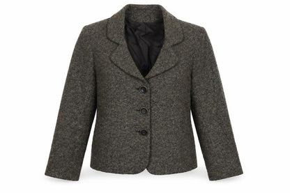 Front view of alex &CO women’s beige jacket coat, size UK 12