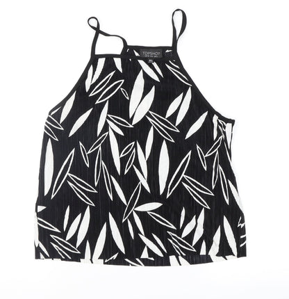 Womens UK Size 10 Topshop Black Camisole Blouse