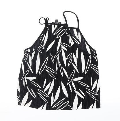 Womens UK Size 10 Topshop Black Camisole Blouse