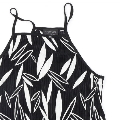 Womens UK Size 10 Topshop Black Camisole Blouse