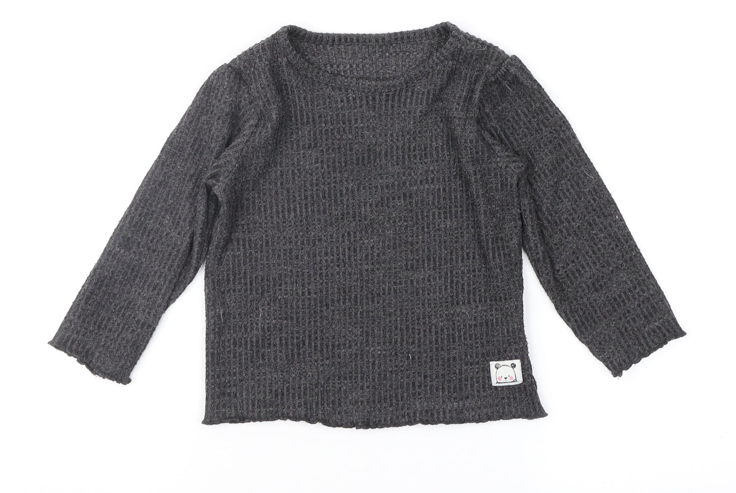 Marks and Spencer Girls Grey   Basic T-Shirt Size 18-24 Months