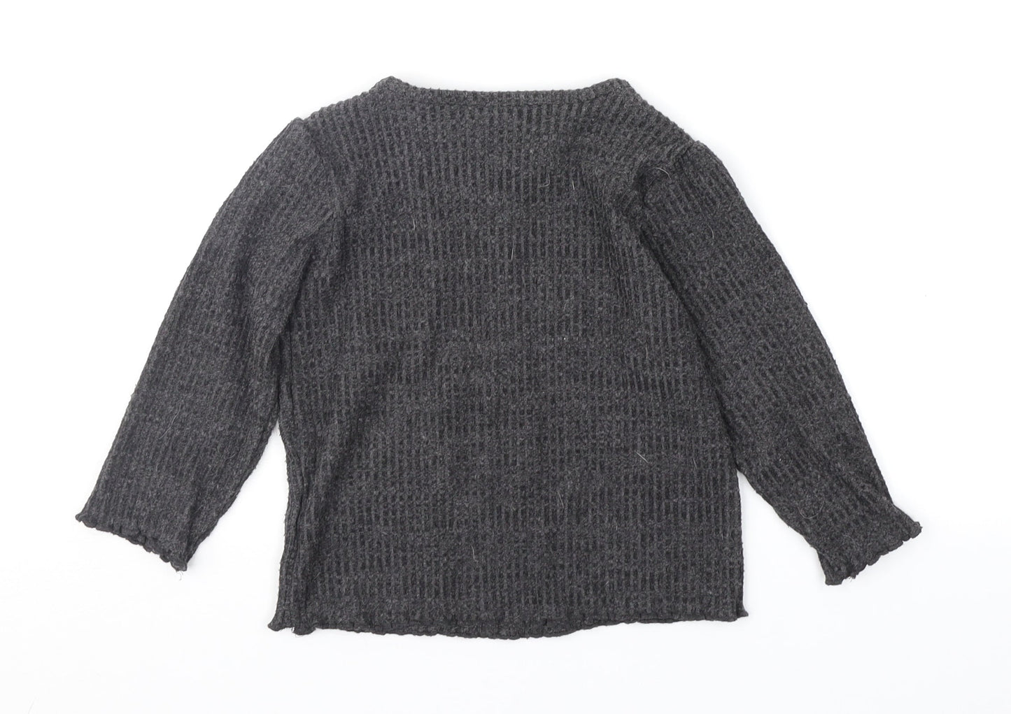Marks and Spencer Girls Grey   Basic T-Shirt Size 18-24 Months