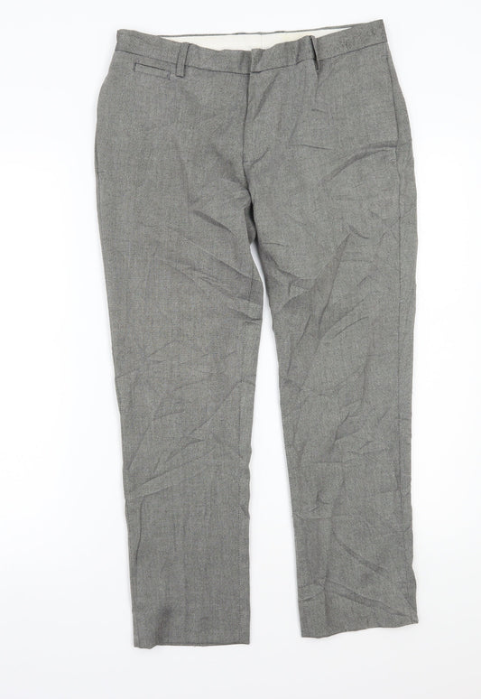Topshop Womens Grey   Trousers  Size 32 L26 in