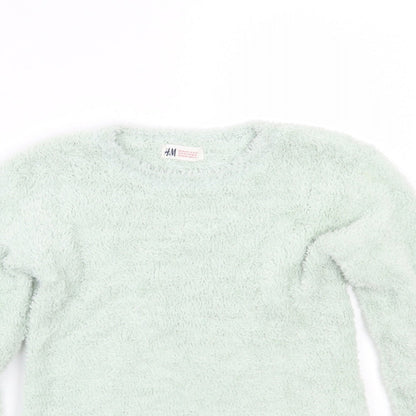 H&M Girls Green   Pullover Jumper Size 12 Years