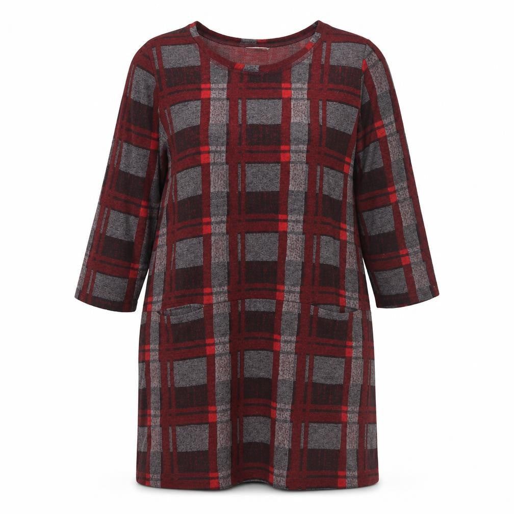 TU Womens Grey Check  A-Line  Size 14