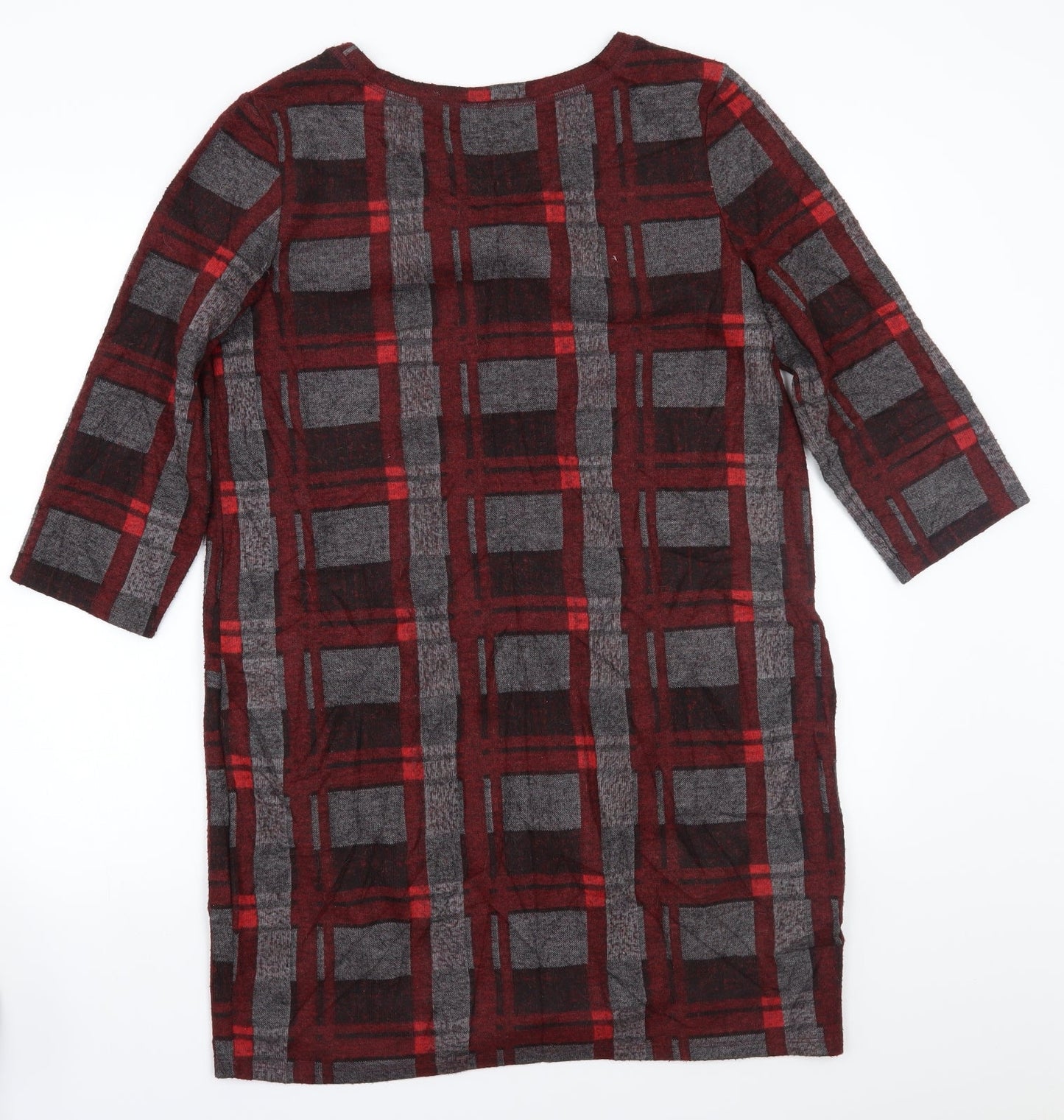TU Womens Grey Check  A-Line  Size 14
