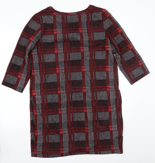 TU Womens Grey Check  A-Line  Size 14