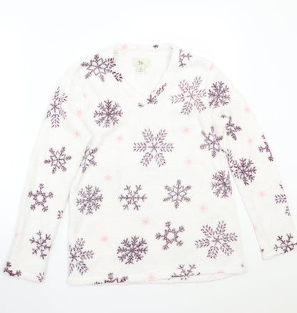 Lover to lounge Womens White   Pullover Jumper Size S