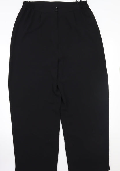 Official Womens Black   Trousers  Size 18 L29 in