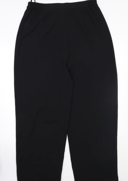 Official Womens Black   Trousers  Size 18 L29 in