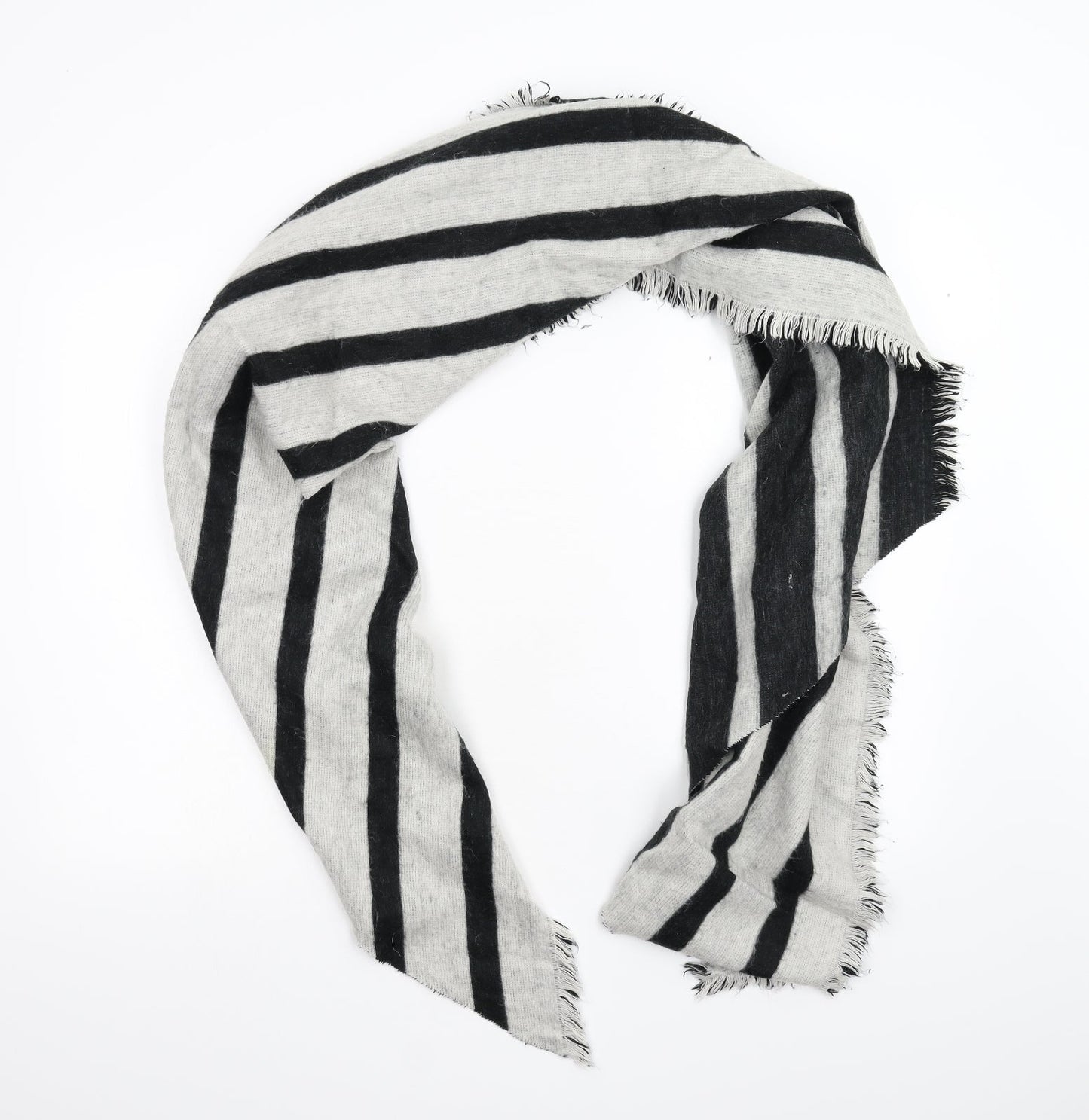 Preworn Unisex Multicoloured Striped Knit  Shawl/Wrap