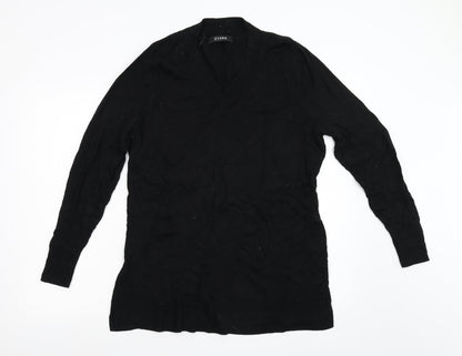 Evans Womens Black  Knit Pullover Jumper Size 14