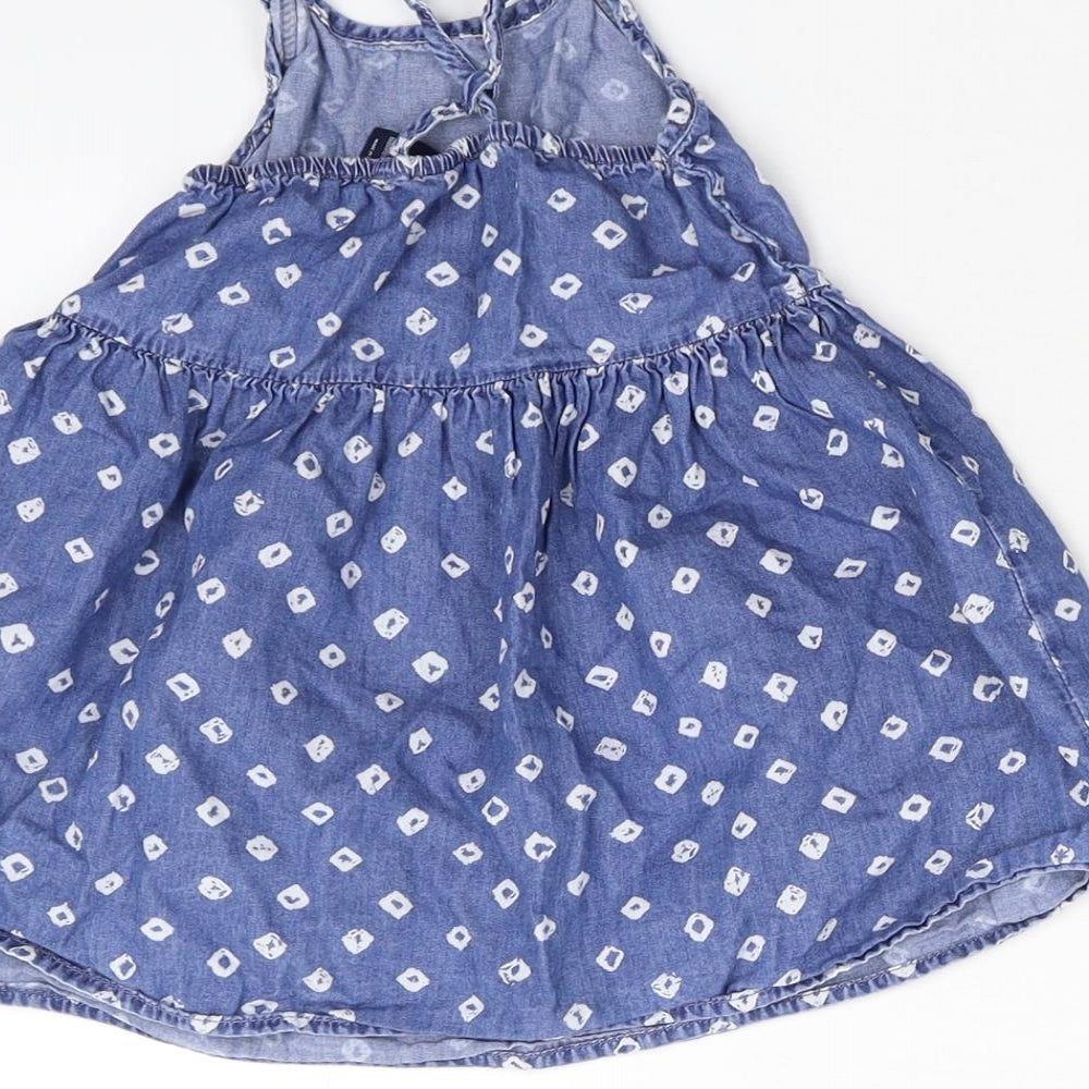 Gap Girls Blue Polka Dot  Shift  Size 3 Years