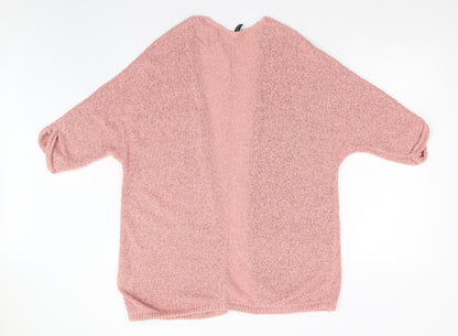 Divided Womens Pink  Knit Cardigan Jumper Size M