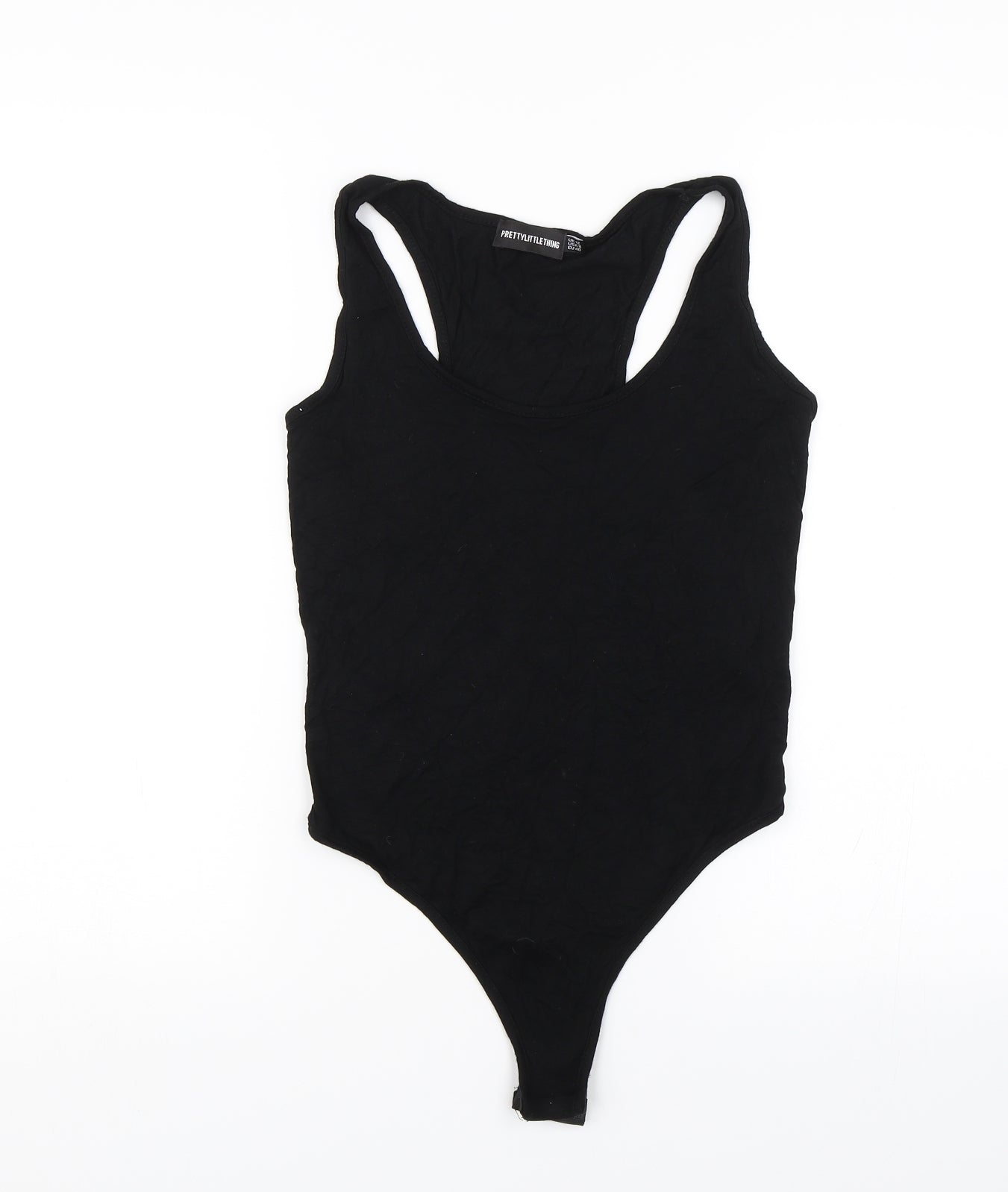 PRETTYLITTLETHING Womens Black   Bodysuit One-Piece Size 12