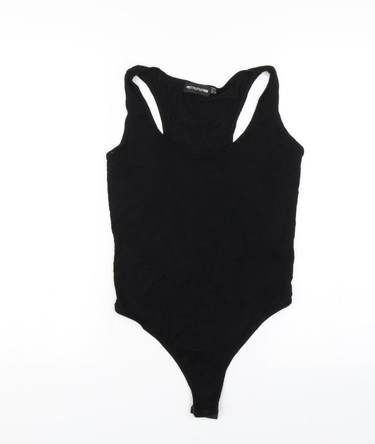 PRETTYLITTLETHING Womens Black   Bodysuit One-Piece Size 12