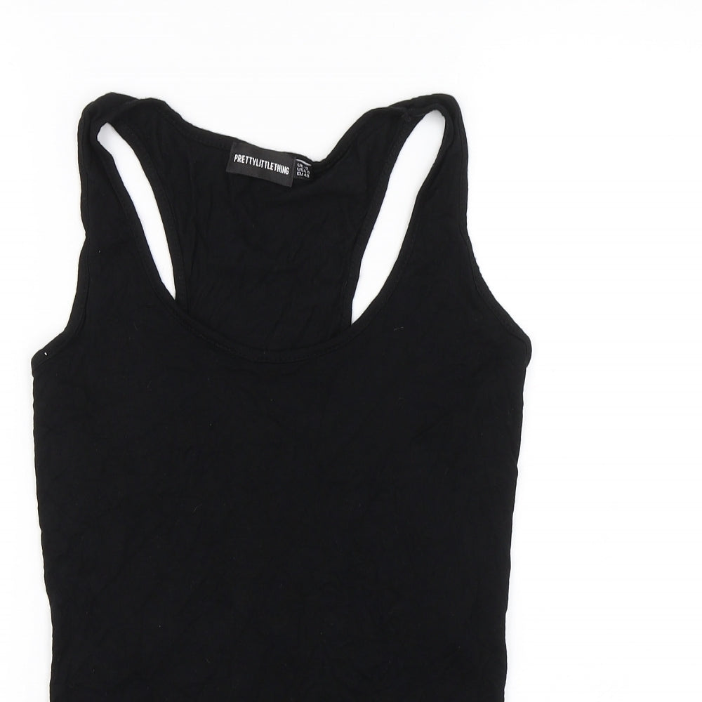 PRETTYLITTLETHING Womens Black   Bodysuit One-Piece Size 12