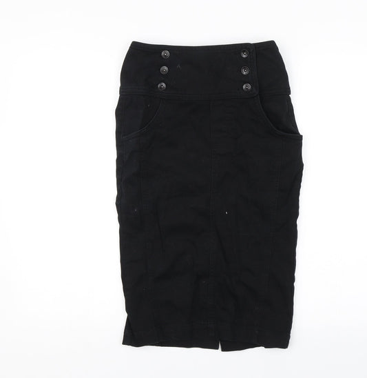 Miss Selfridge Womens Black   Straight & Pencil Skirt Size 8