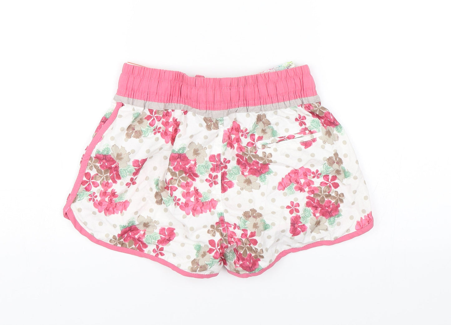 Denim & Co. Womens White Floral  Bermuda Shorts Size 8