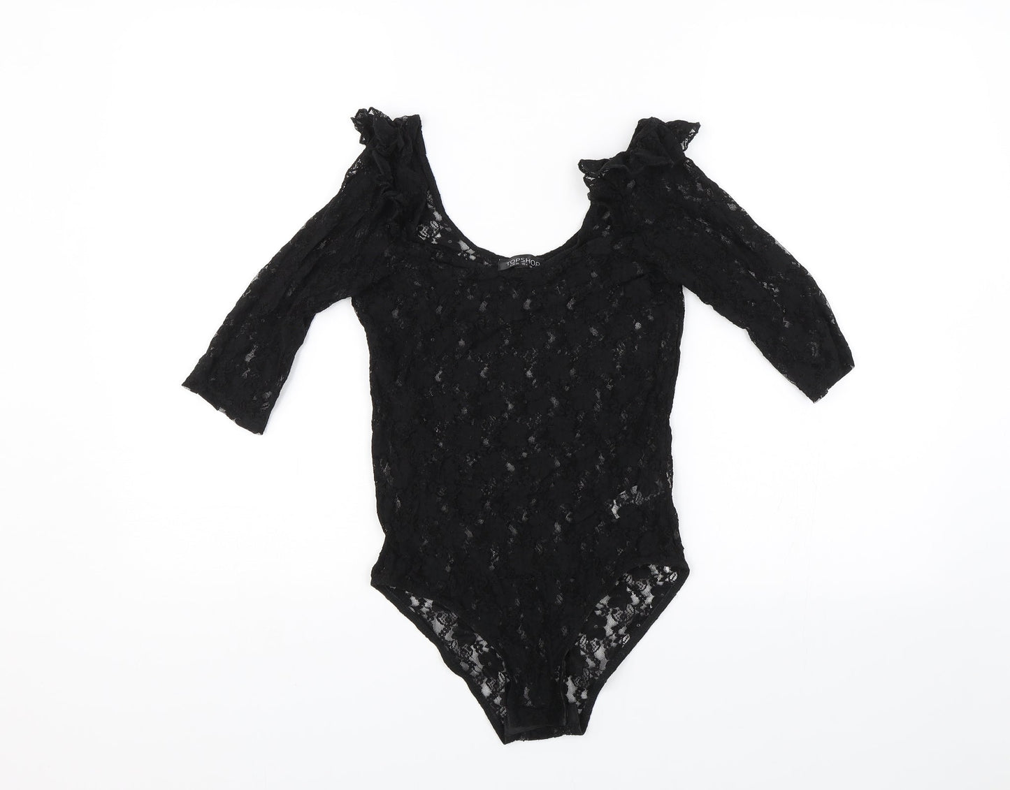 Topshop Womens Black   Bodysuit One-Piece Size 8