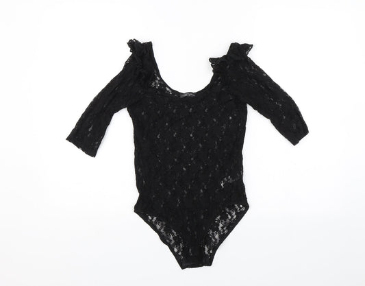 Topshop Womens Black   Bodysuit One-Piece Size 8