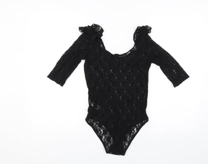 Topshop Womens Black   Bodysuit One-Piece Size 8