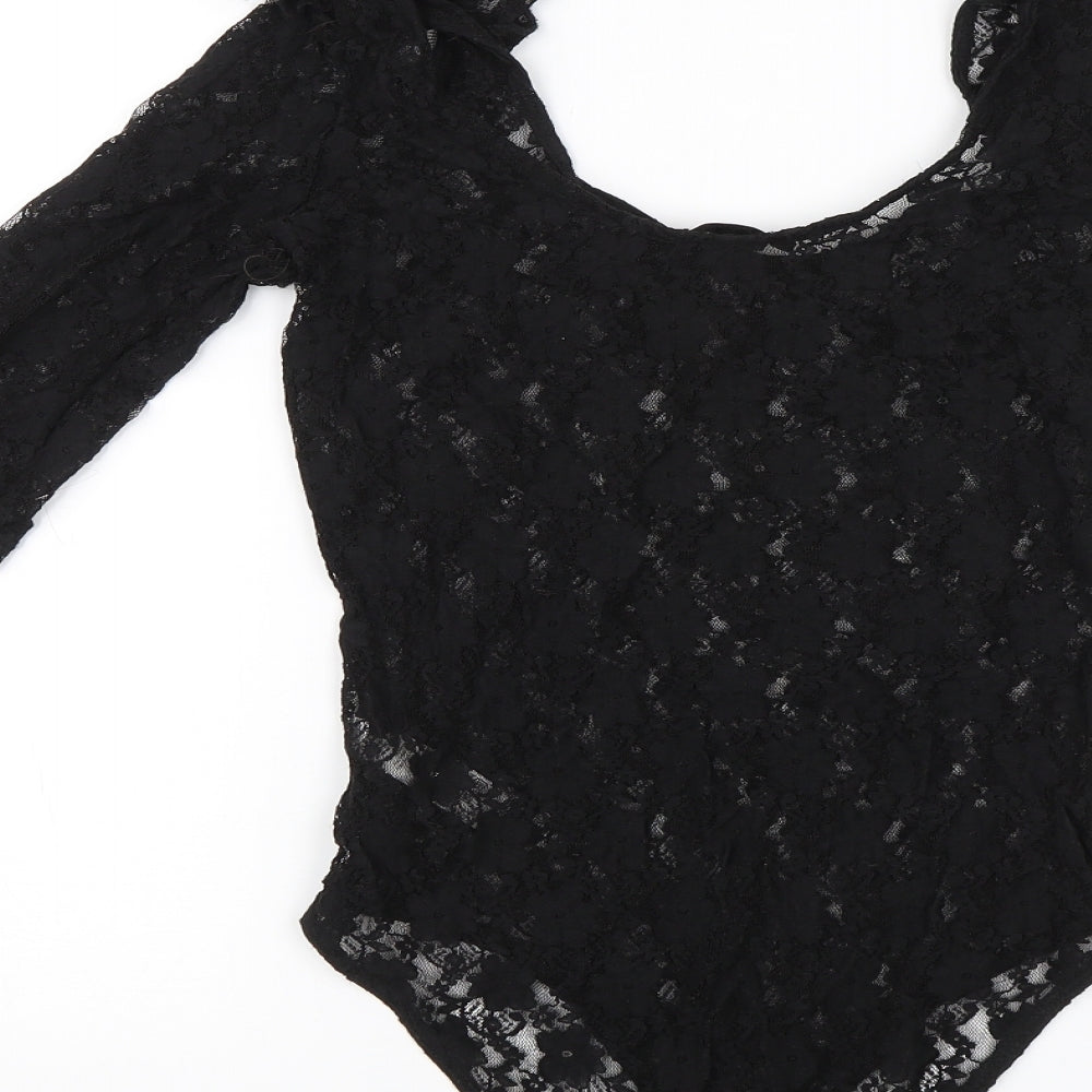 Topshop Womens Black   Bodysuit One-Piece Size 8