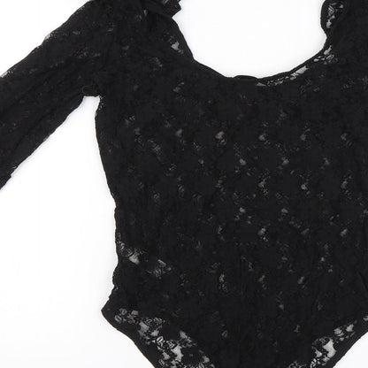 Topshop Womens Black   Bodysuit One-Piece Size 8