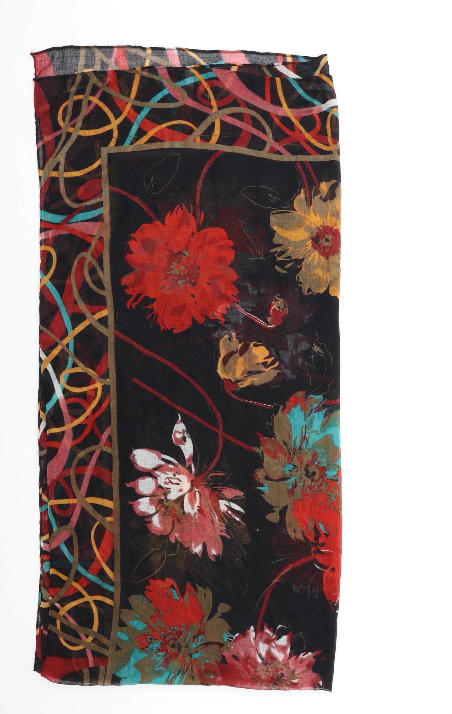 Preworn Womens Multicoloured Floral   Scarf