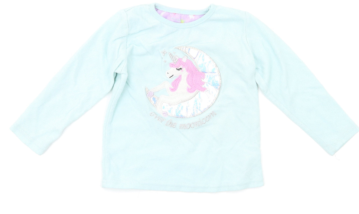 Primark Girls Green   Top Pyjama Top Size 3-4 Years  - Unicorn
