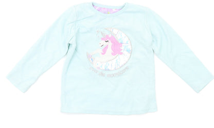 Primark Girls Green   Top Pyjama Top Size 3-4 Years  - Unicorn
