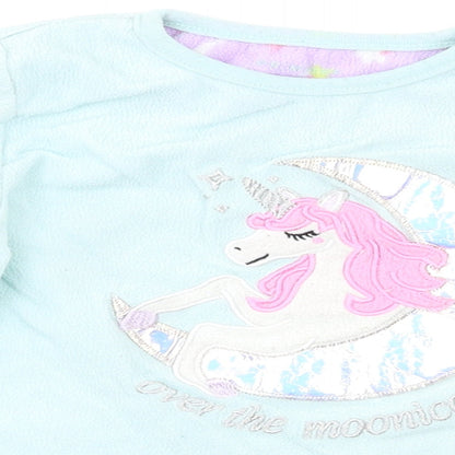 Primark Girls Green   Top Pyjama Top Size 3-4 Years  - Unicorn