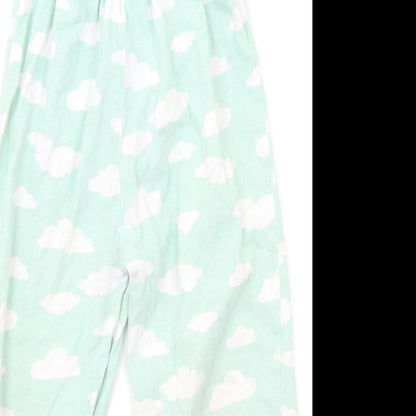 Primark Girls Green Geometric   Pyjama Pants Size 2-3 Years  - clouds