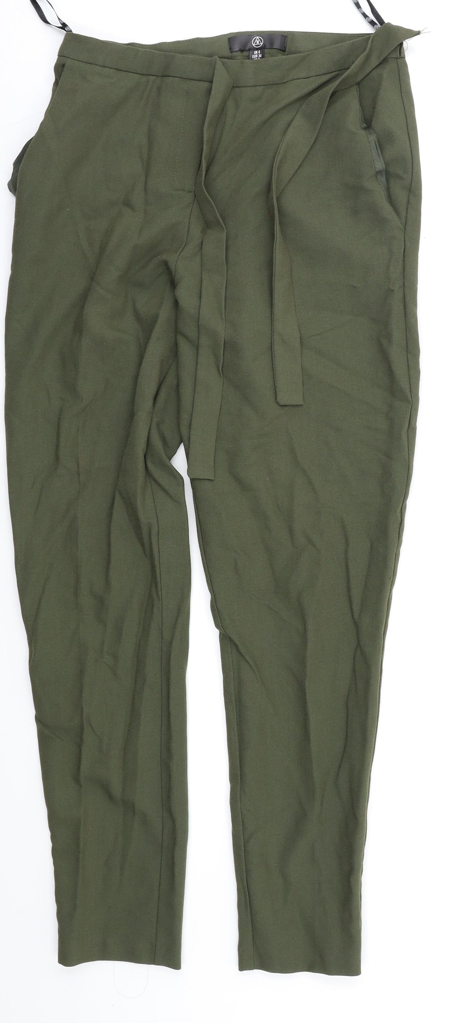 Missguided Womens Green   Trousers  Size 6 L26 in