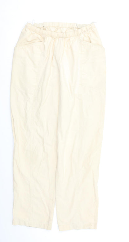 EWM Womens Beige   Cargo Trousers Size 14 L27 in