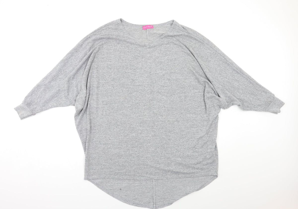 Front view of Body Wear women’s grey jumper, size L