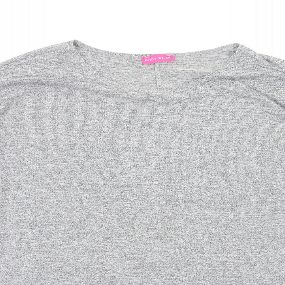 Close-up detail of Body Wear women’s grey jumper, size L