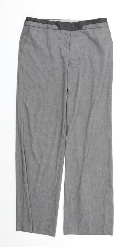 Womens UK Size 10 NEXT Regular Fit Dress Pants Grey Trousers