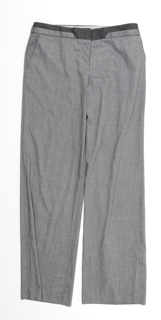 Womens UK Size 10 NEXT Regular Fit Dress Pants Grey Trousers