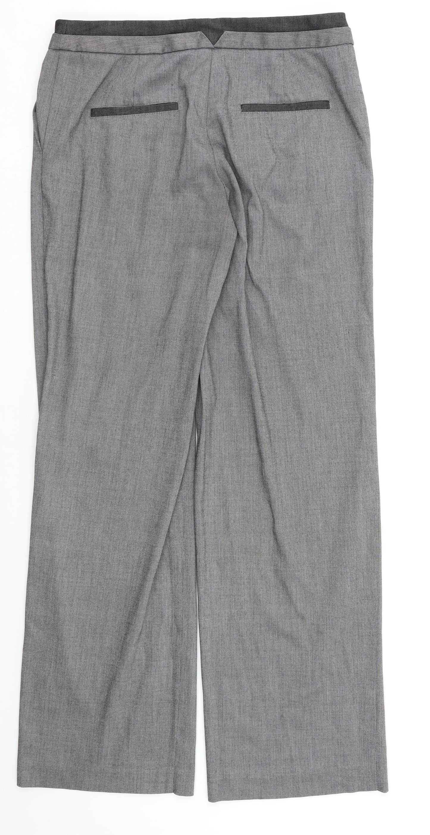 Womens UK Size 10 NEXT Regular Fit Dress Pants Grey Trousers