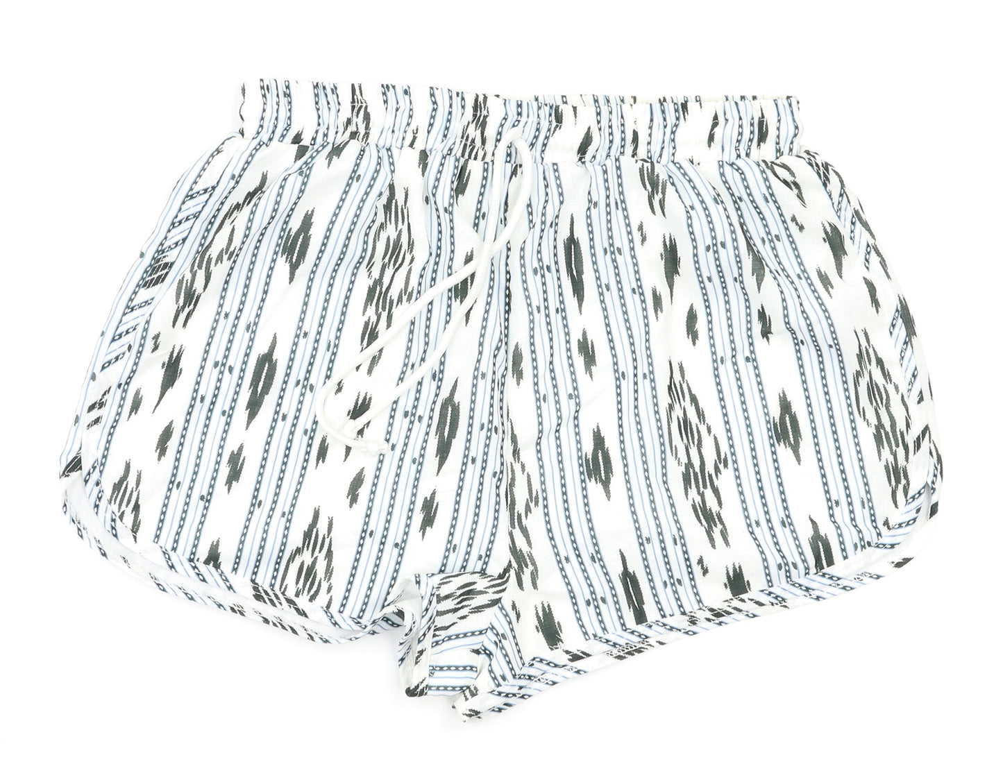 Missguided Womens Multicoloured Geometric  Bermuda Shorts Size 10