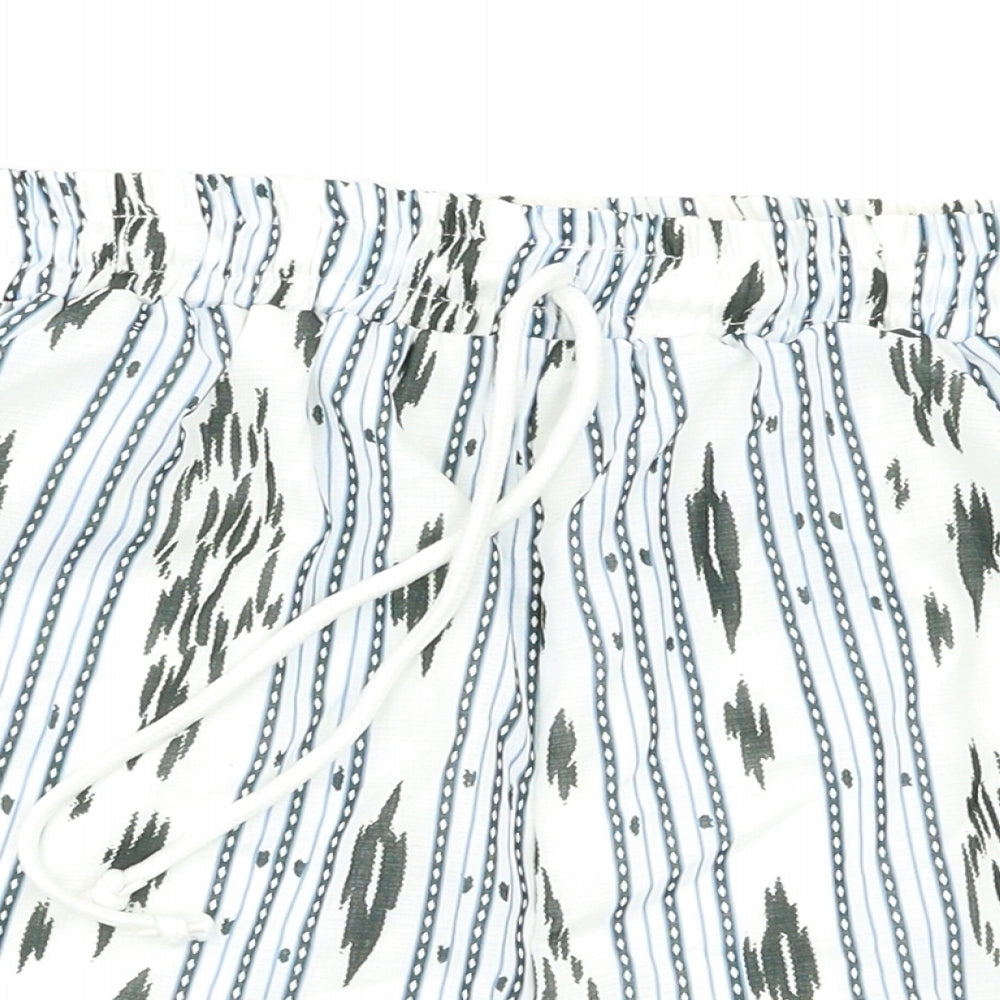 Missguided Womens Multicoloured Geometric  Bermuda Shorts Size 10